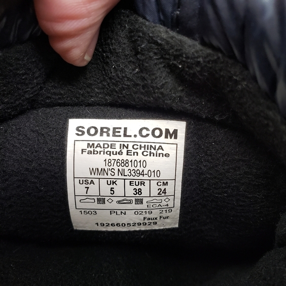 Sorel Out N About Puffy Mid Waterproof Winter Boots Navy size 7 - Picture 9 of 9